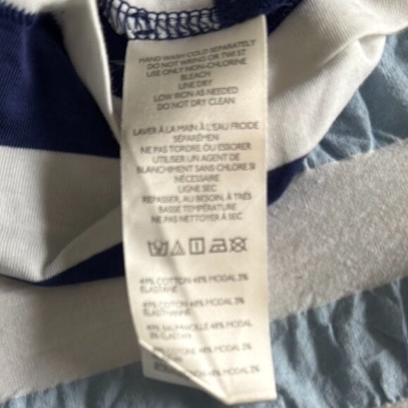 Maeve Anthropologie Sequin Sleeve Striped Baby Tee - Size M - Picture 10 of 13